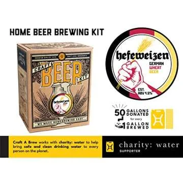 Craft a Brew - Deluxe Beer Brewing Kit - Hefeweizen - For Home Brewing - Beer Making Supplies - Includes Beer Brewing Kit, Recipe Kit, Capper, and Caps - 1 Gallon