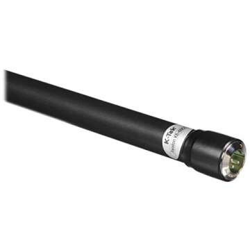 K-Tek 2'.4" to 5'.9" 3-Section Aluminum Avalon Series Boom Pole with Internal Coiled Cable, Nuetrik Female XLR with Swit, Bottom Exit