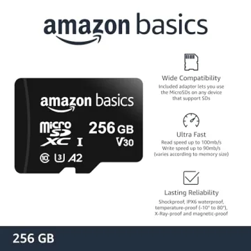 Amazon Basics 256GB Micro SDXC Card with Adapter Power