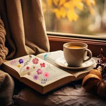 200Pcs Dried Pressed Flowers Resin Mould Real Flowers Natural Dry Leaves Bulk Mixed Colorful Herbs Kit with Tweezers for Scrapbooking DIY Candle Jewelry Crafts Making Nails Decoration(Multicolor)