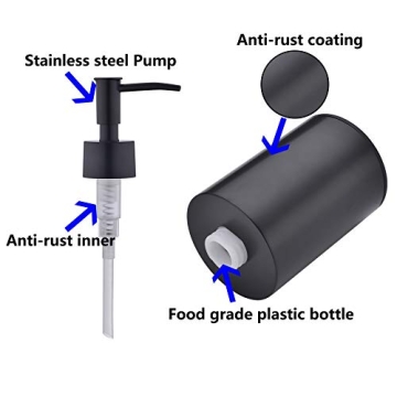 Stylish Avola Kitchen Soap Dispenser in Matte Black