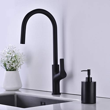 Stylish Avola Kitchen Soap Dispenser in Matte Black