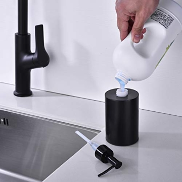 Stylish Avola Kitchen Soap Dispenser in Matte Black