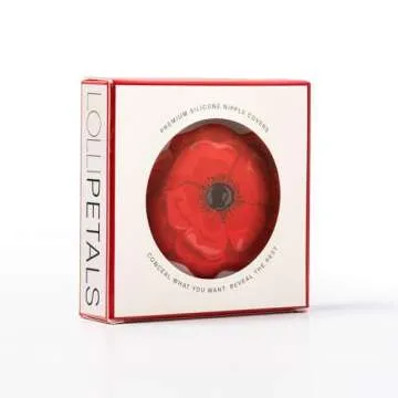 Lollipetals Reusable Silicone Nipple Covers Red Poppy