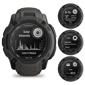 Garmin Instinct 2X Solar Rugged Smartwatch & Earbuds Bundle