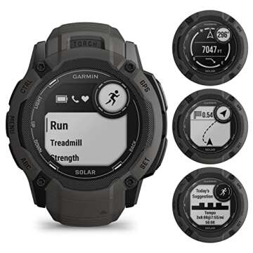 Garmin Instinct 2X Solar Rugged Smartwatch & Earbuds Bundle