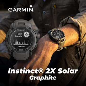 Garmin Instinct 2X Solar Rugged Smartwatch & Earbuds Bundle