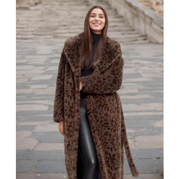 Luxury Leopard Faux Fur Coat for Elegant Winter Looks