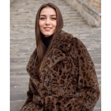 Luxury Leopard Faux Fur Coat for Elegant Winter Looks