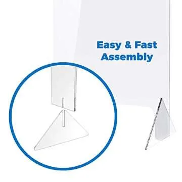Durable Sneeze Guard for Desk - Custom Plexiglass Shield