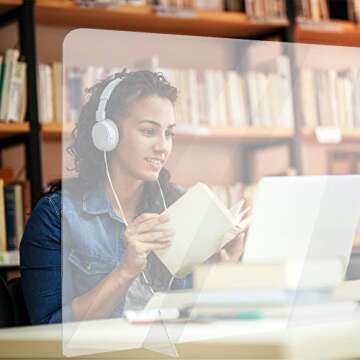 Durable Sneeze Guard for Desk - Custom Plexiglass Shield