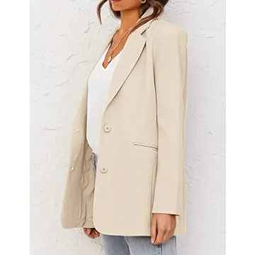 Stylish MEROKEETY Women's Blazer with Pockets