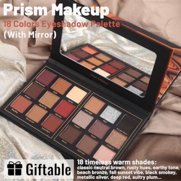 Prism Makeup 18 Color Eyeshadow Palette - Ultra Pigmented and Versatile