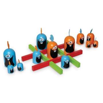 Tic Tac Toe Gobblet Gobblers 2 Players Fun Strategy Board Game - Award Winning Kids and Family Frien...
