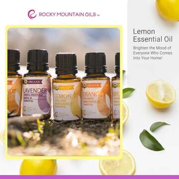Organic Lemon Essential Oil 15ml - Pure Citrus Aroma