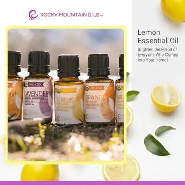 Organic Lemon Essential Oil 15ml - Pure Citrus Aroma