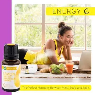 Organic Lemon Essential Oil 15ml - Pure Citrus Aroma