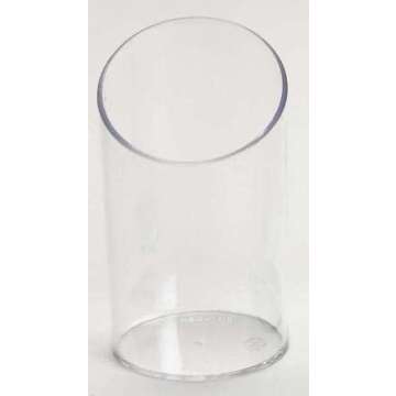 Zappy Elegant Clear Slanted Cylinder Mini Dessert Cups - 25 Count (2.5 oz)