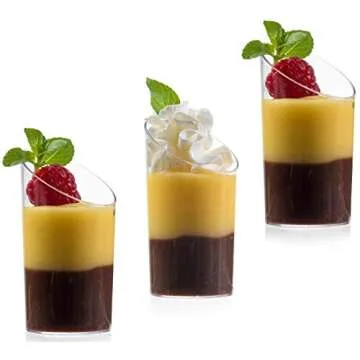 Elegant Clear Mini Dessert Cups for Weddings & Parties