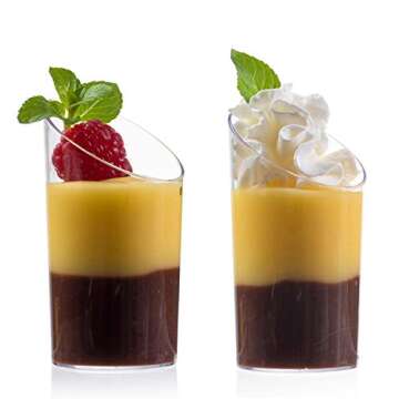 Elegant Clear Mini Dessert Cups for Weddings & Parties