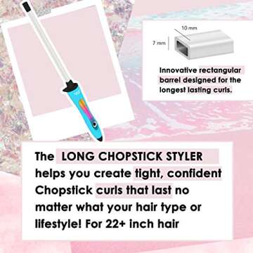 Chopstick Styler Long Curling Wand for Perfect Curls