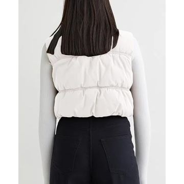 Chic SySea Women's Crop Puffer Vest for Winter Wear
