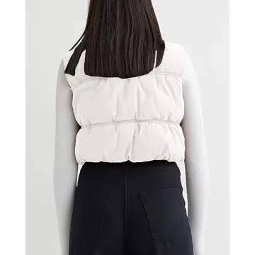 Chic SySea Women's Crop Puffer Vest for Winter Wear