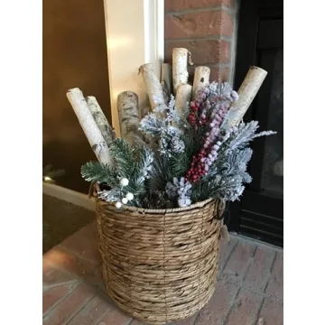 Wilson Decorative White Birch Logs, Natural Bark Wood Home Décor (Set of 12) - 15.5"-17.5" in Length 1"-1.5" Dia.