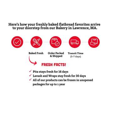 Joseph's 4-Pack Value Variety Bundle, Flax Oat Bran Whole Wheat 2 x Lavash Bread, Fresh Baked (8 Lavash Squares Total) and 2 x Pita Bread (12 Pita Loaves Total)