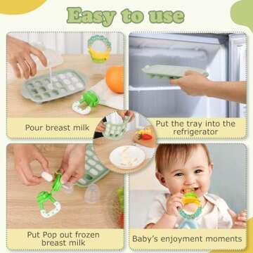 Baby Fruit Feeder & Breastmilk Popsicle Molds - WAJIAYON