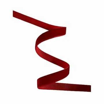 QIANF Vintage Red Velvet Ribbon, 3/8 Inch X 25Yd