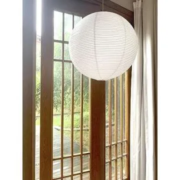 Henjjras 23inch White Round Paper Lamp shade,Chinese Lanterns,Pendent Paper Lantern,Interior Decoration