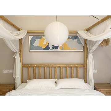 Henjjras 23inch White Round Paper Lamp shade,Chinese Lanterns,Pendent Paper Lantern,Interior Decoration