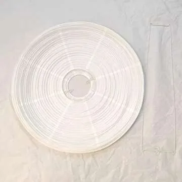 Henjjras 23inch White Round Paper Lamp shade,Chinese Lanterns,Pendent Paper Lantern,Interior Decoration