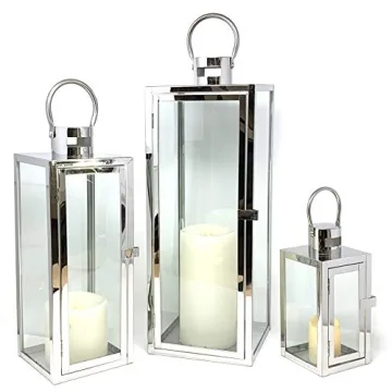 Allgala Jumbo Lantern Set 23" Indoor/Outdoor Decor