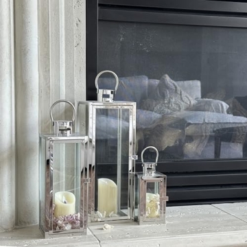 Allgala Jumbo Lantern Set 23" Indoor/Outdoor Decor