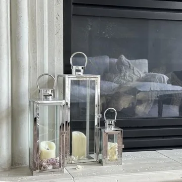 Allgala Jumbo Lantern Set 23" Indoor/Outdoor Decor