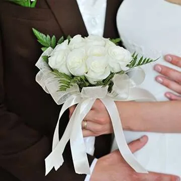 6 Rolls Organza Ribbon Sheer Chiffon Ribbon Bulk for Gift Wrapping Decorating Valentine‘s Day Wedding Birthday Bouquet Garland(50 Yard Each Roll,Fresh Color)