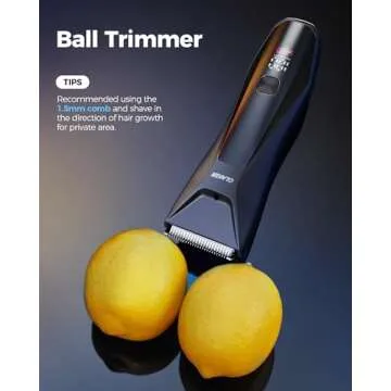 GLAKER 2-in-1 Ball Trimmer for Men - Safe, Lightweight, Waterproof Grooming Tool