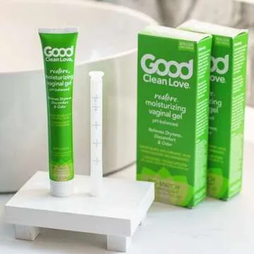 Good Clean Love Restore Moisturizing Vaginal Gel, pH-Balanced Vaginal Moisturizer, Water-Based Feminine Care with Aloe Vera & Lactic Acid, Reduces Dryness, Discomfort & Odor for Women, 2 Oz (2-Pack)