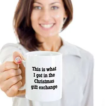 Urseow Funny White Elephant Mug for Gag Gift Exchange