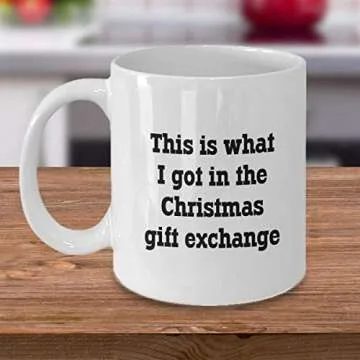 Urseow Funny White Elephant Mug for Gag Gift Exchange