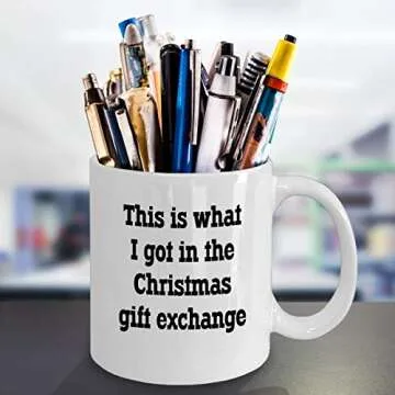 Urseow Funny White Elephant Mug for Gag Gift Exchange