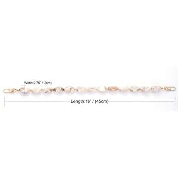 AUMEY Resin Chain for Short Handle Handbag,Beaded bag handles,Wallet Handle Replacement,Strap extend...