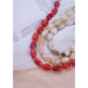 AUMEY Resin Chain for Short Handle Handbag,Beaded bag handles,Wallet Handle Replacement,Strap extender, purse accessory (YXZ01-Seashell)