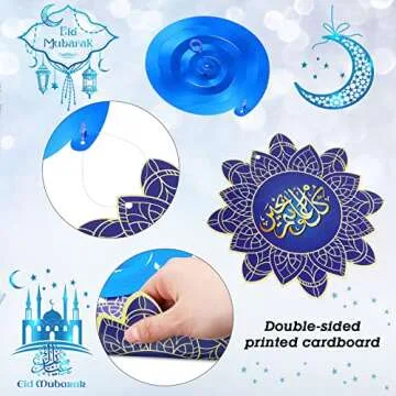 Zonon 30-Piece Ramadan Mubarak Decorations for Eid Parties