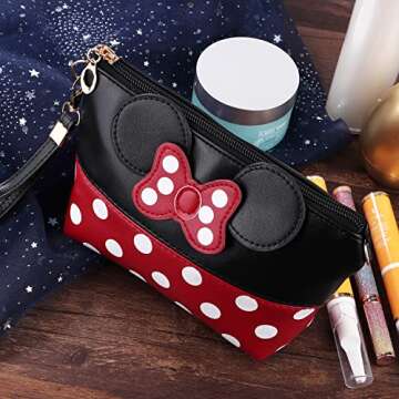 yiwoo Cute Cartoon Leather Makeup Handbag - 2 Pack