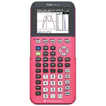 Texas Instruments TI-84 Plus CE Color Graphing Calculator, Coral