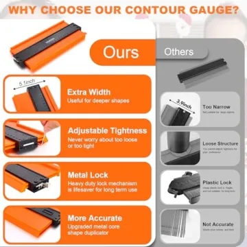 VARSK Contour Gauge Tool with Lock for DIY Projects