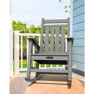 Comfortable SERWALL Outdoor Rocking Chair Set for All Weather